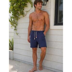 Casual Navy Drawstring Shorts | Size Small | Lightweight Summer Lounge Shorts
